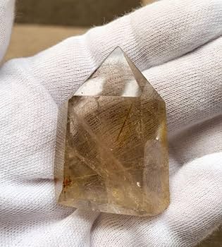 Amazon.co.jp: 金運アップ！ルチルクォーツ 六角柱 No390 : 文房具