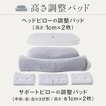 Amazon｜[CALQS ダブル枕PLUS ダークグレー] 枕 ピロー まくら 首 肩