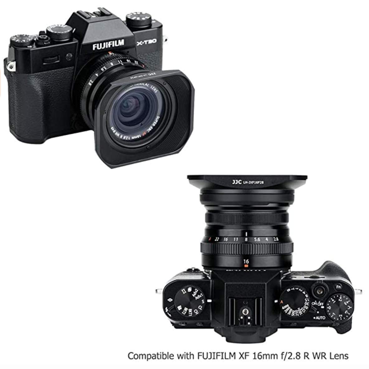 Amazon | JJC メタル 正方形 レンズフード + フードキャップ 富士