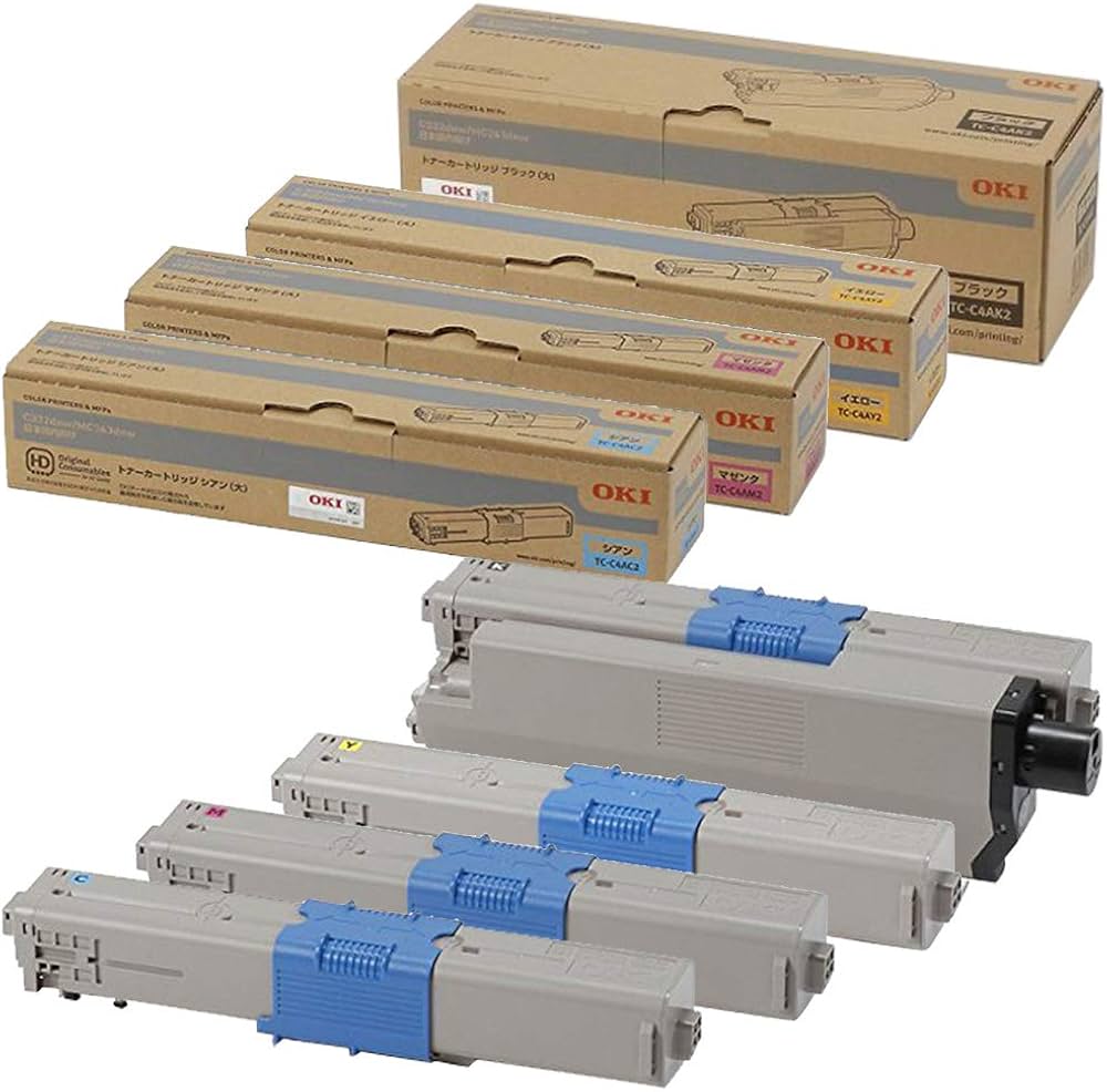 Amazon | [ セット品 ] OKI 純正 TC-C4A2 トナーカートリッジ 4色 (大