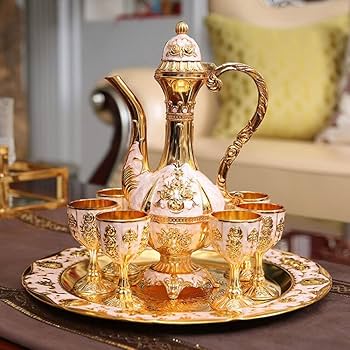 Amazon｜トルコティーセットティーポットカップトレイヴィンテージ