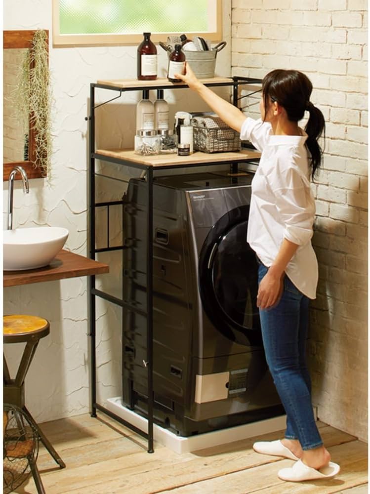 Amazon｜ディノス 洗濯用品 物干し 洗濯機ラック ランドリーラック
