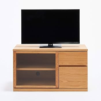 Amazon｜無印良品 木製AVラック・幅90cm・オーク材 幅90×奥行44×高さ