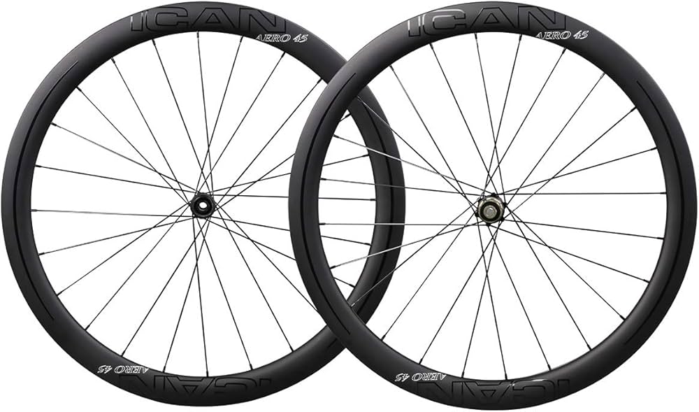 Amazon | ICAN AERO 45ディスク カーボン ロードバイク ホイールセット