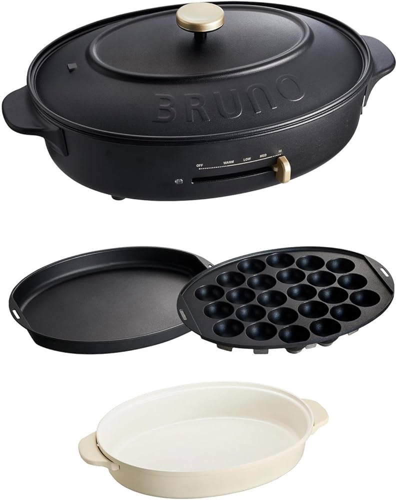 Amazon | BRUNO ブルーノ オーバルホットプレート 本体 プレート3種
