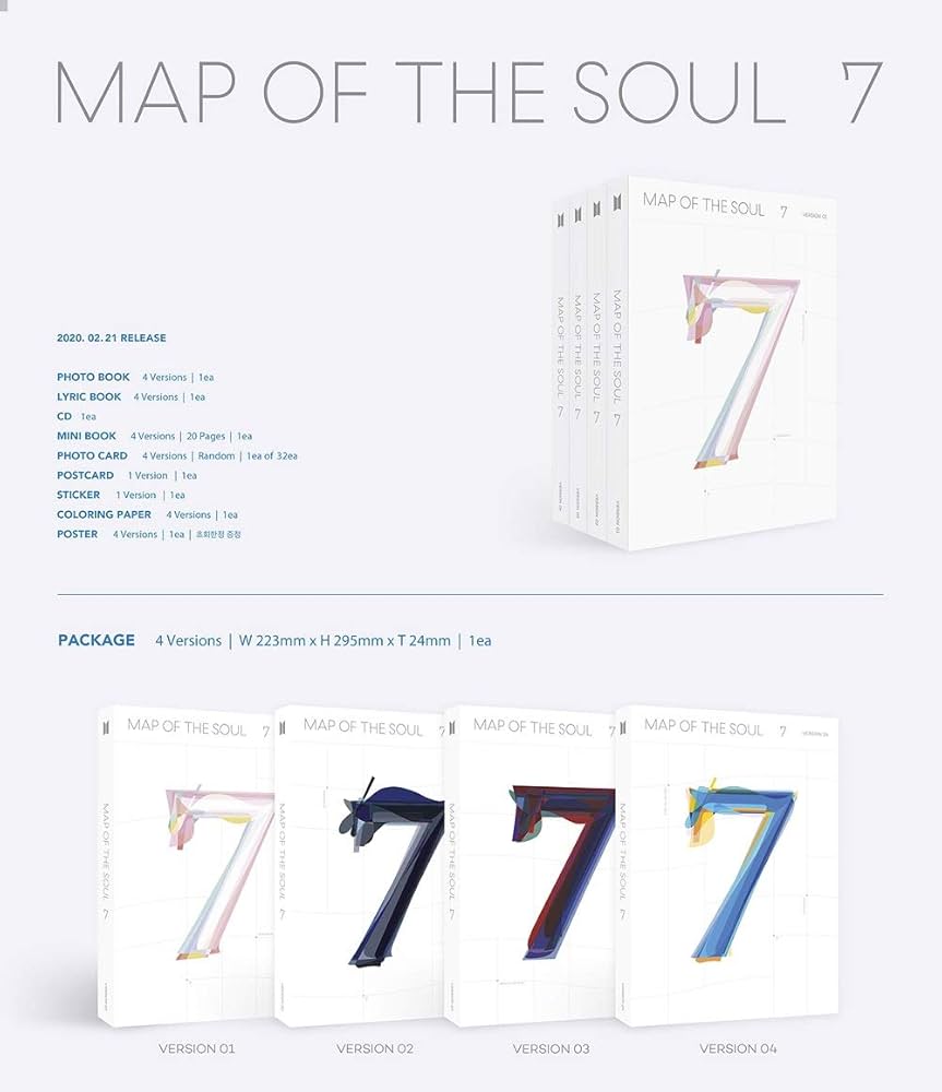 Amazon.com: BTS - Map Of The Soul: 7 (CD)- Version 4 : Office Products