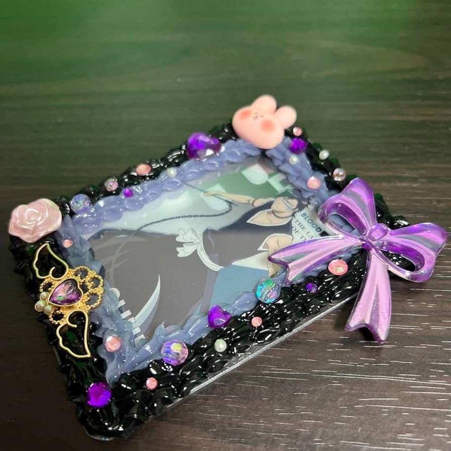 ハンドメイド】ホイップデコ 羽子板 紫蝶レース ハンドメイド