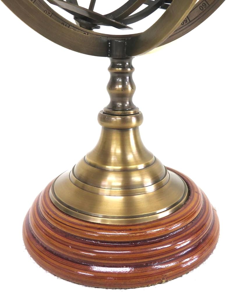 Amazon.co.jp: ブラス製 アーミラリースフィア 天球儀 高さ28.5cm