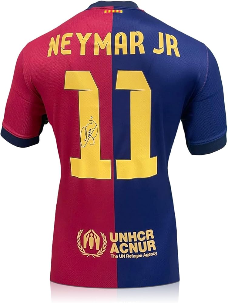 Amazon.com: Neymar Jr Signed Barcelona 2024-25 Soccer Jersey