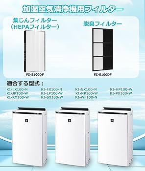 Amazon.co.jp: シャープ 用 FZ-E100HF フィルター FZ-E100DF 脱臭