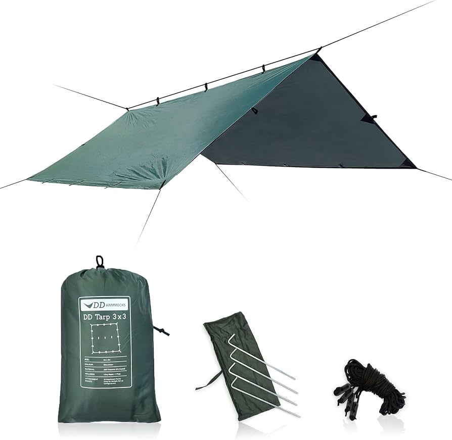 Amazon.com: DD Hammocks - DD Tarp 3x3 - Olive Green: 10ft x 10ft