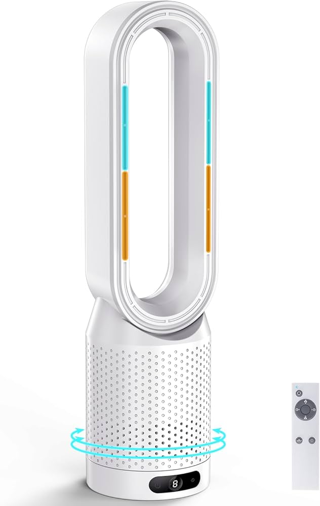 Amazon | 【新登場・冷暖兼用羽なし扇風機】SAMONIC タワーファン