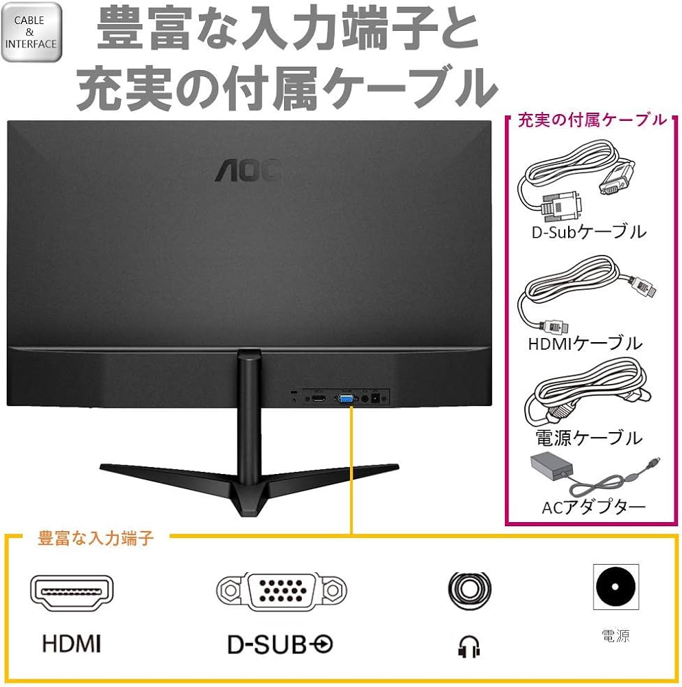 Amazon.co.jp: AOC モニター ディスプレイ 24B1XH/11 (23.8インチ/FHD