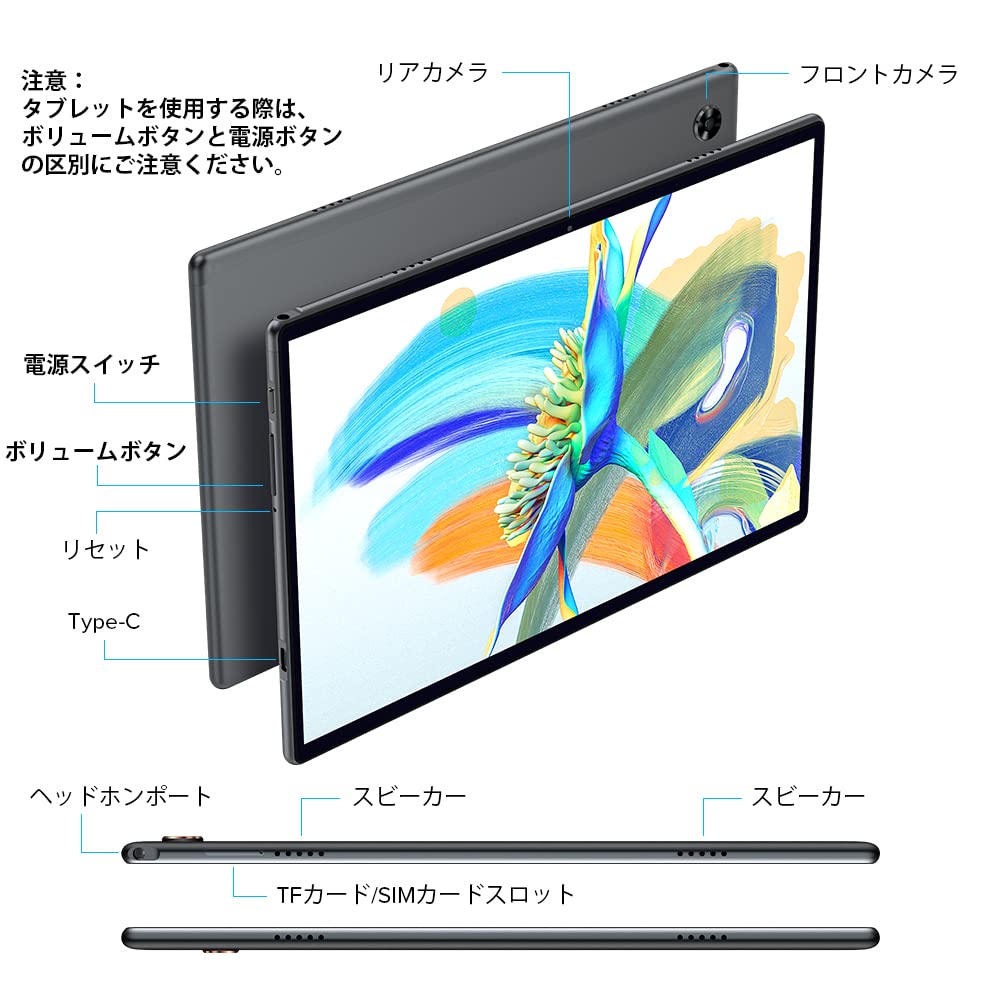 Amazon.co.jp: TECLAST M40Pro 10インチタブレット, 6GB RAM 128GB ROM