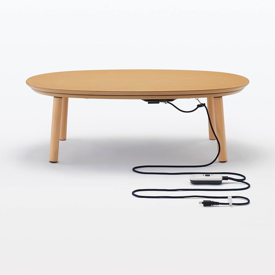 Amazon | 無印良品 楕円こたつ ナチュラル 小 110×62×35cm MJ-KDS2-N