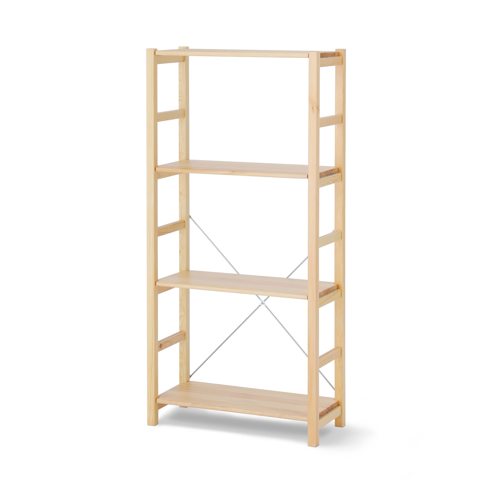 Amazon｜無印良品 パイン材ユニットシェルフ 中 幅58×奥行26×高さ120cm