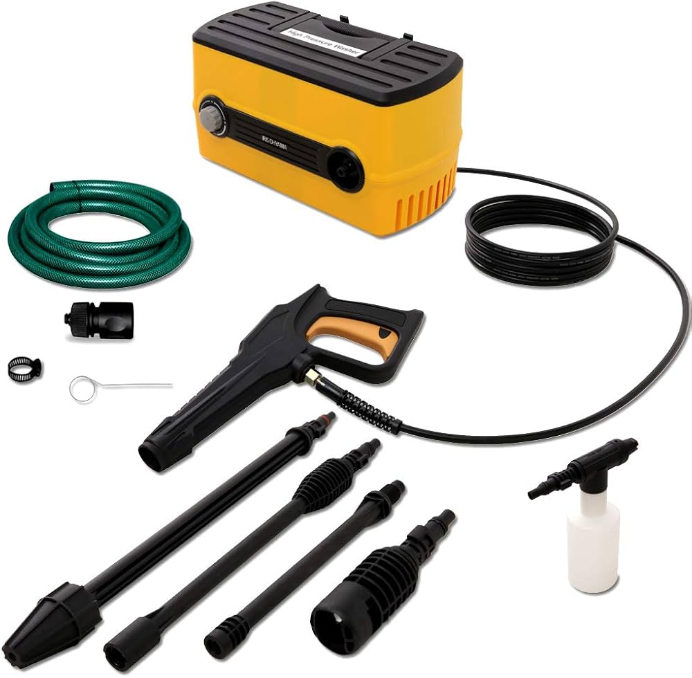 Amazon | アイリスオーヤマ 高圧洗浄機 イエロー FBN-604 | 高圧洗浄機本体