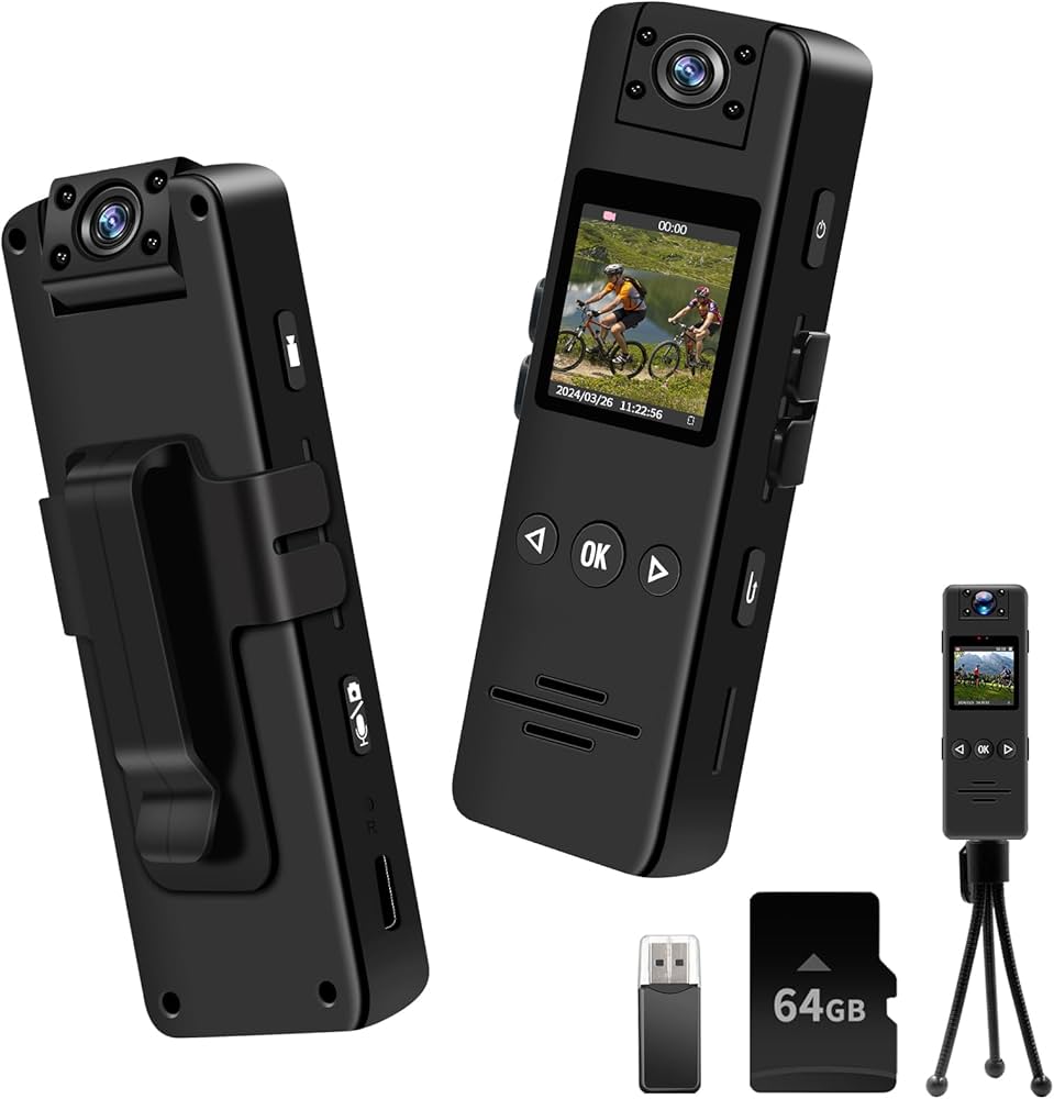 Amazon | 【64G SDカード付属】アクションカメラ小型 ウェアラブル