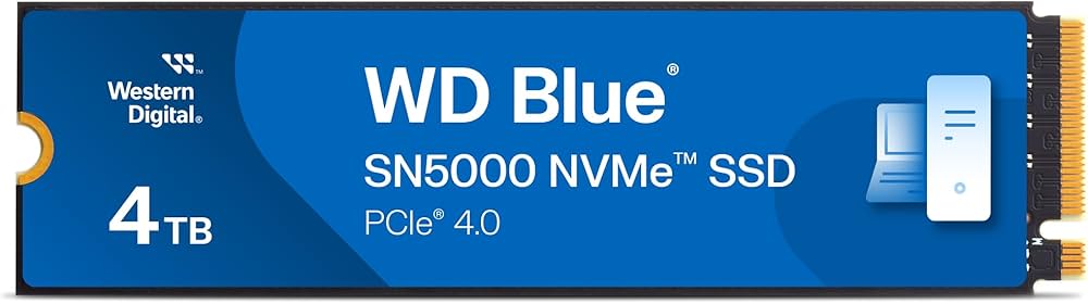 Amazon | WDS400T4B0E [WD Blue SN5000 NVMe SSD（4TB M.2(2280) PCIe