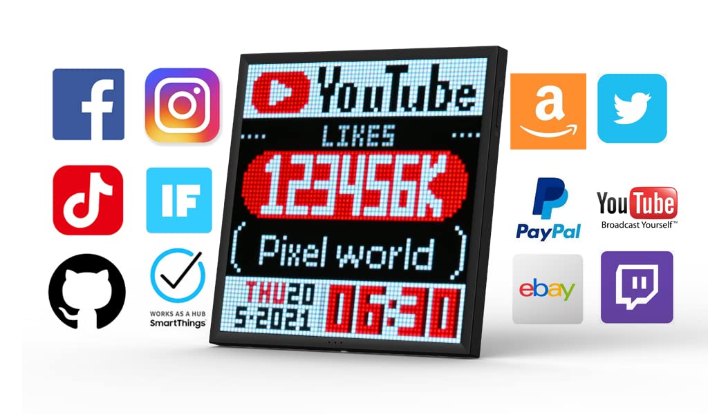 Amazon.co.jp: DIVOOM PIXOO64 64X64 ピクセルアートフレーム ドット絵