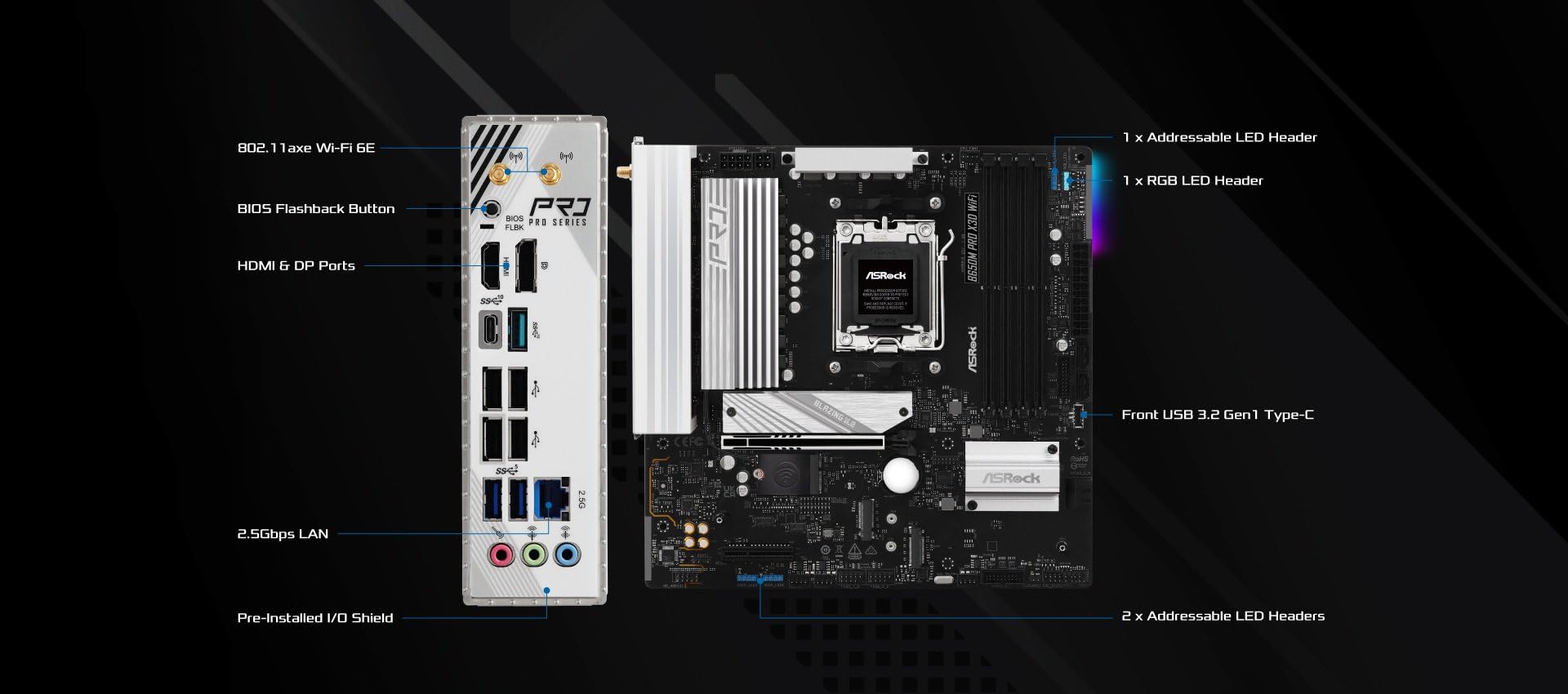 Amazon.co.jp: ASRock マザーボード B650M Pro X3D WiFi AMD Ryzen