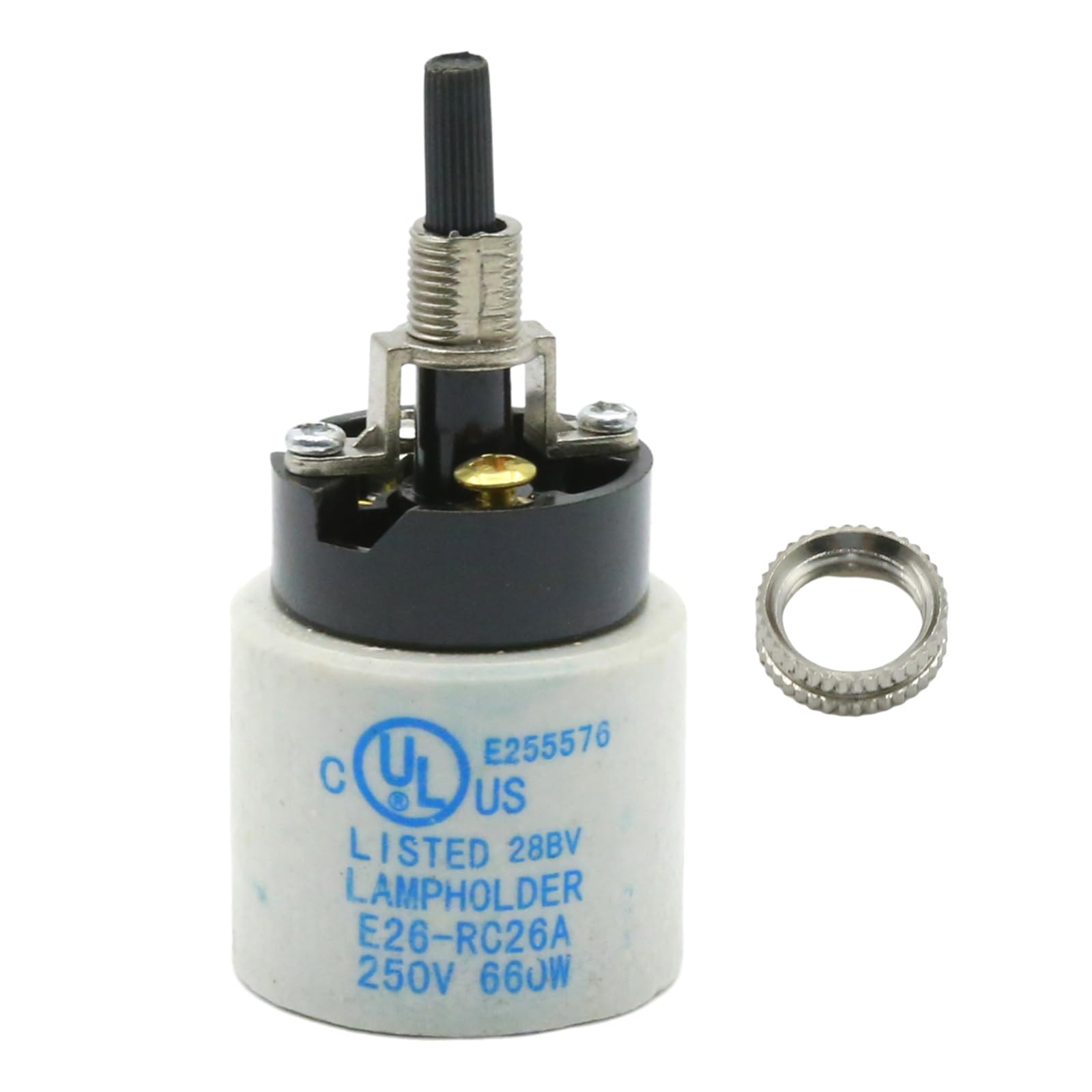 Zreneyfex Rotary Lamp Switch Replacement with Socket Holder 660W
