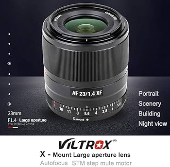 Amazon.co.jp: Viltrox 23mm f1.4 大口径 単焦点レンズ STM ノイズレス