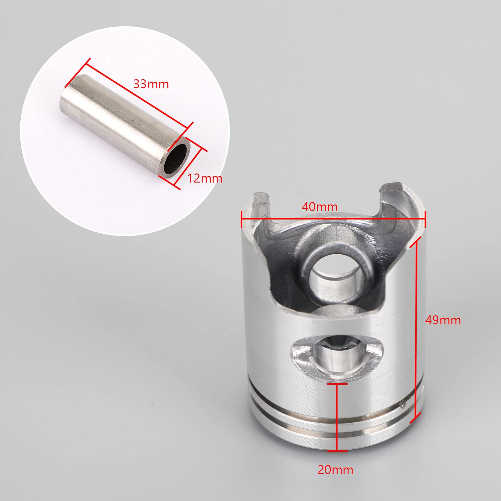 Amazon | Frezon バイクピストン ピン リング セット ZX50 Live DIO