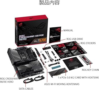 Amazon | ASUS AMD Ryzen 7000 シリーズ X670E AM5 対応 マザーボード