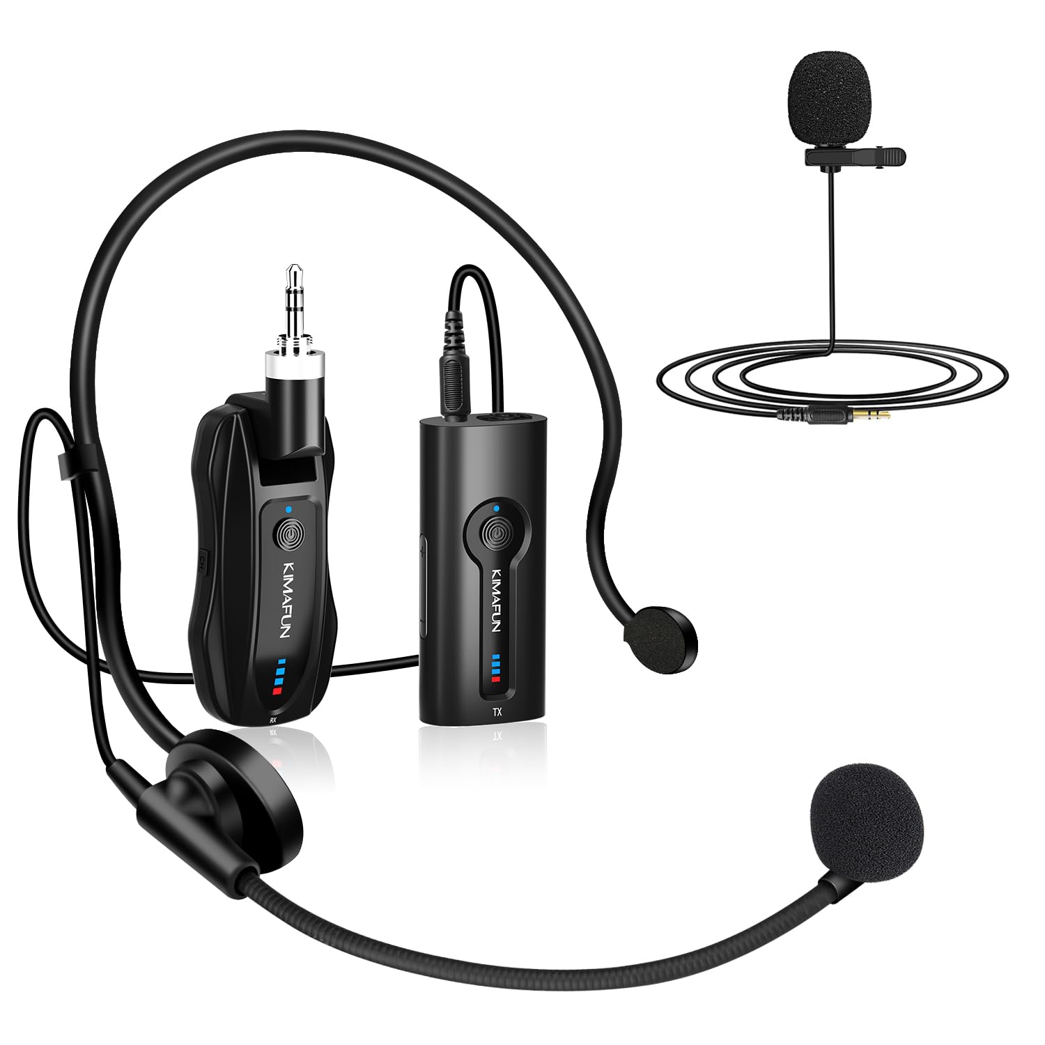 Amazon.co.jp: ワイヤレスマイク KIMAFUN2.4Gワイヤレスヘッドセット