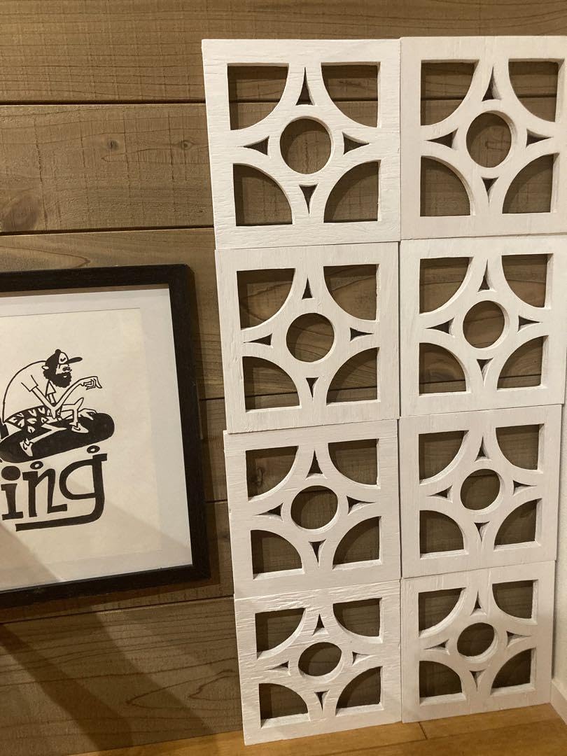 Amazon.co.jp: 木製 花ブロック 沖縄ブロック 透かしブロック リゾート