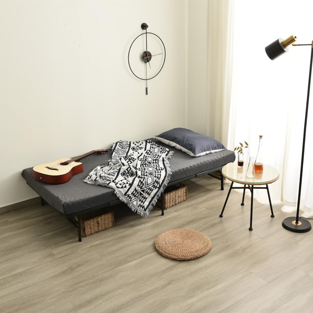 Amazon｜パイプベッド 折りたたみベッド シングル 組立簡単 ベッド 下