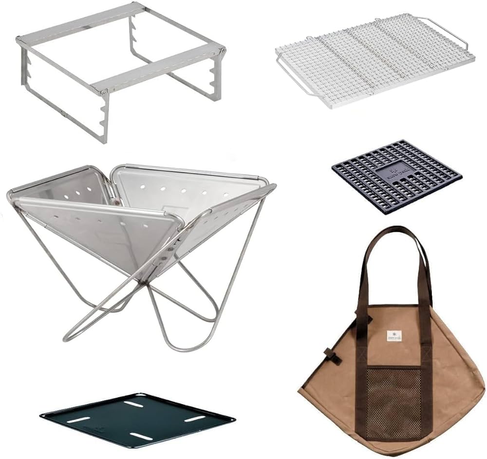 Amazon.co.jp: snowpeak 焚火台L 焼網Pro 6点セット : スポーツ