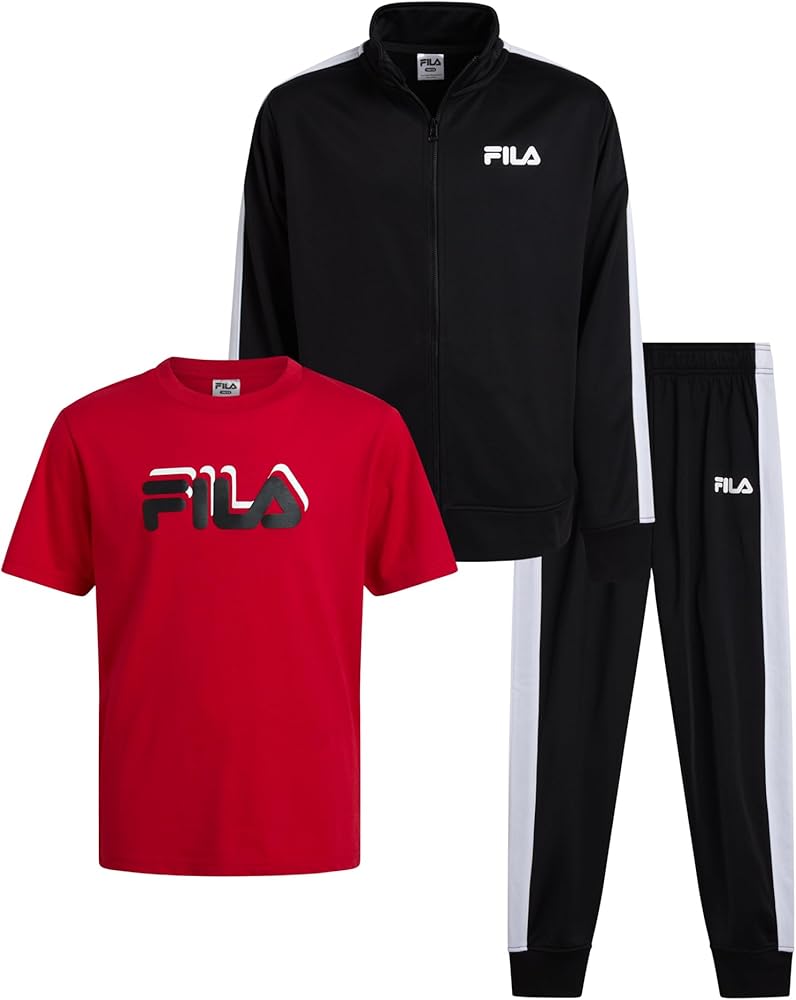 Amazon.com: Fila Boys Tracksuit Set - 3 Piece Athletic Youth