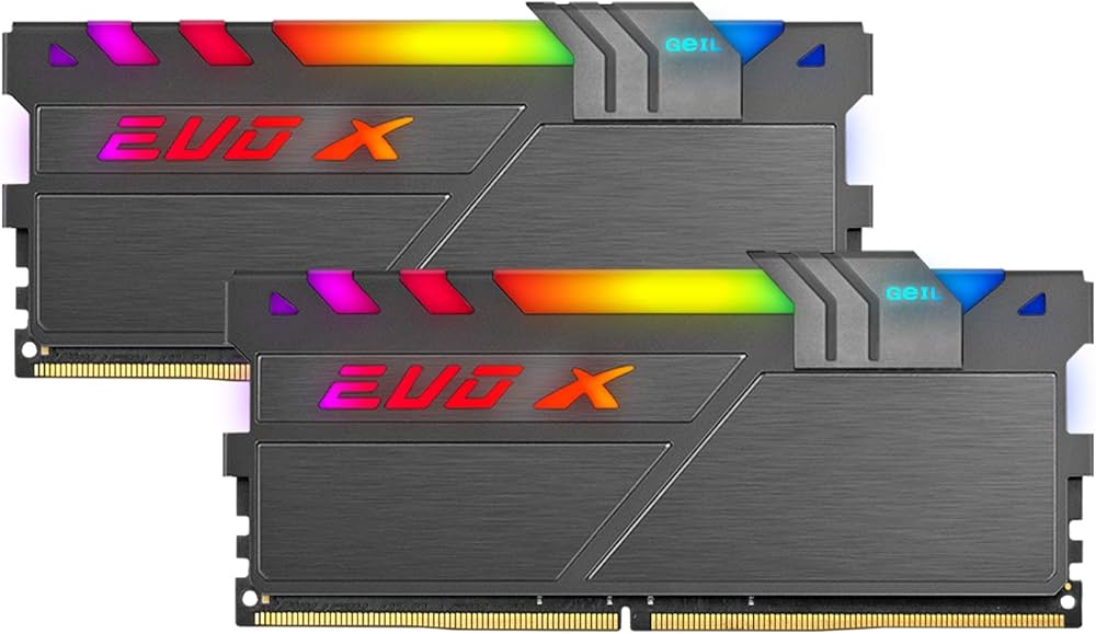 GeIL EVO X II DDR4 RAM, 32GB (16GBx2) 3200MHz 1.35V XMP2.0, Intel