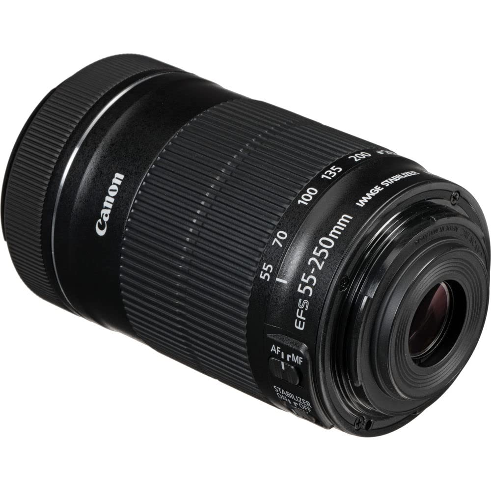 Amazon.com : Canon EF-S 55-250mm f/4-5.6 is STM Lens (8546B002) +