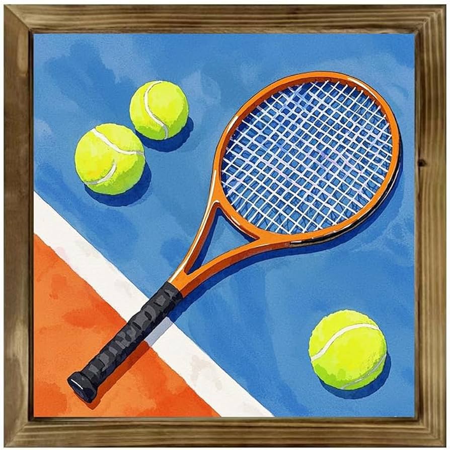 Amazon.co.jp: テニスラケット。テニス 木質ポスター 玄関 壁画 壁飾り