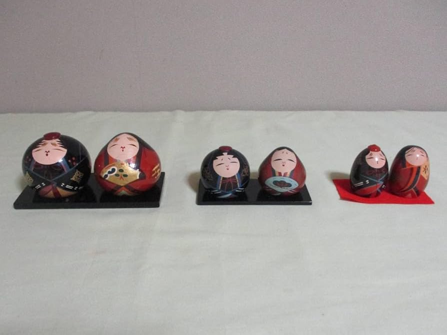 Amazon | 山口県の郷土民芸品大内人形ミニ内裏雛人形 3組1セット