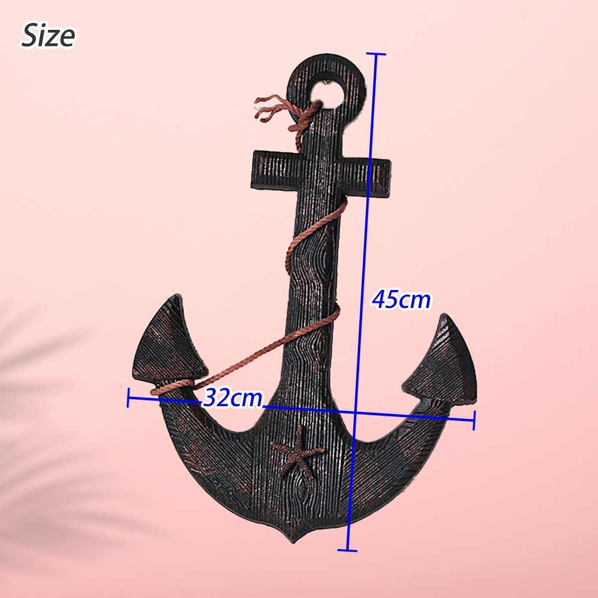 Amazon.co.jp: 木製 舵輪 錨 アンティーク 海賊 インテリア 御洒落 船