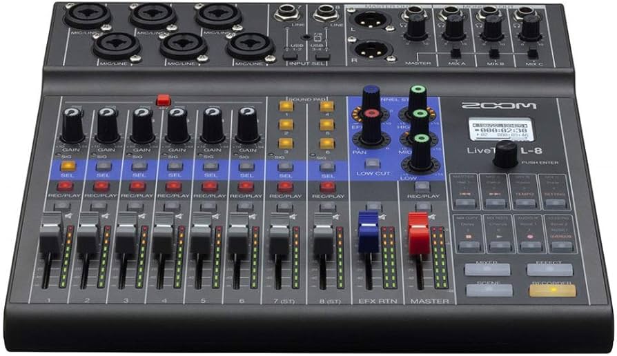 Amazon.com: Zoom LiveTrak L-8 Portable 8-Channel Digital Mixer
