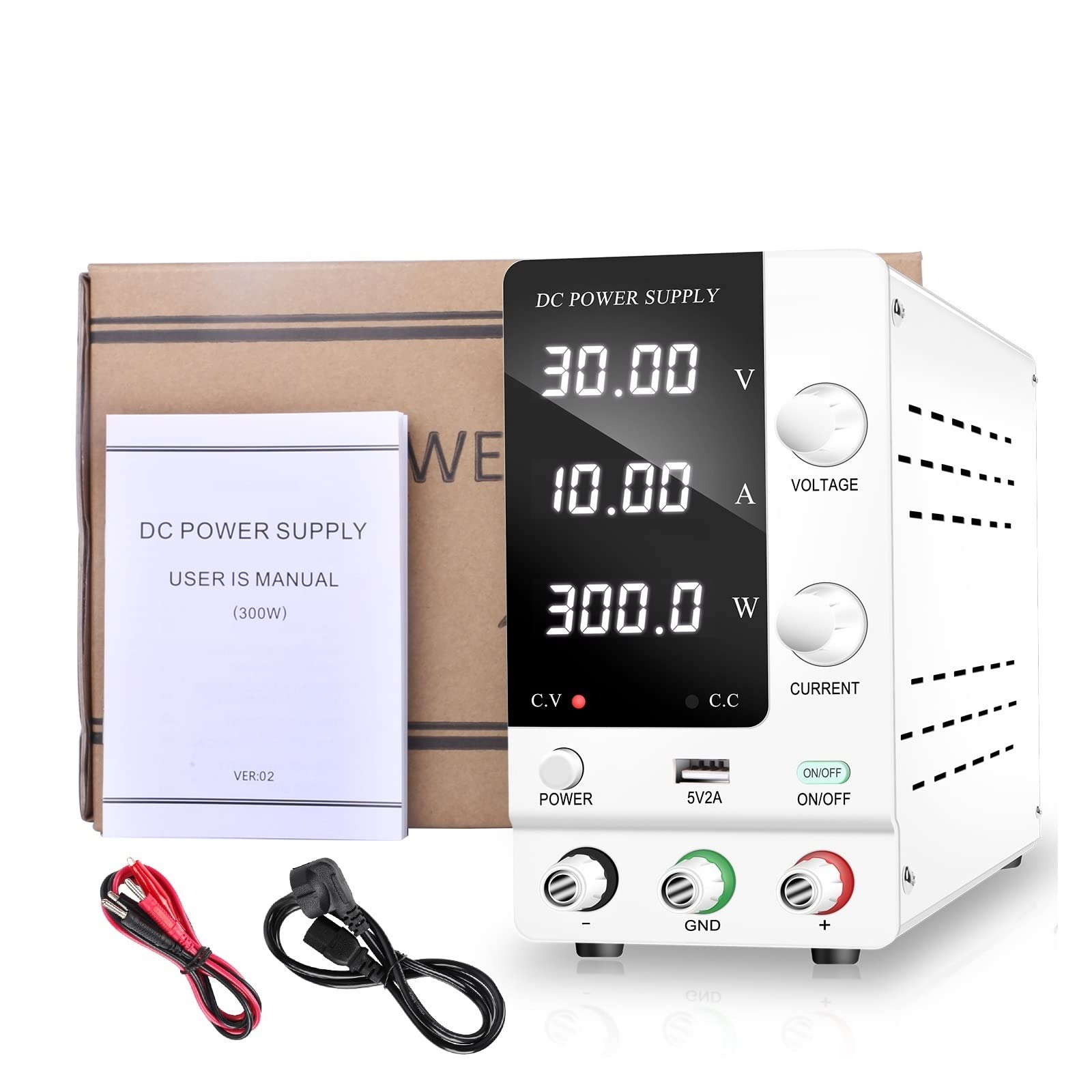 Amazon.co.jp: 直流安定化電源 エンコーダ調整可能な DC 電源 30V 10A