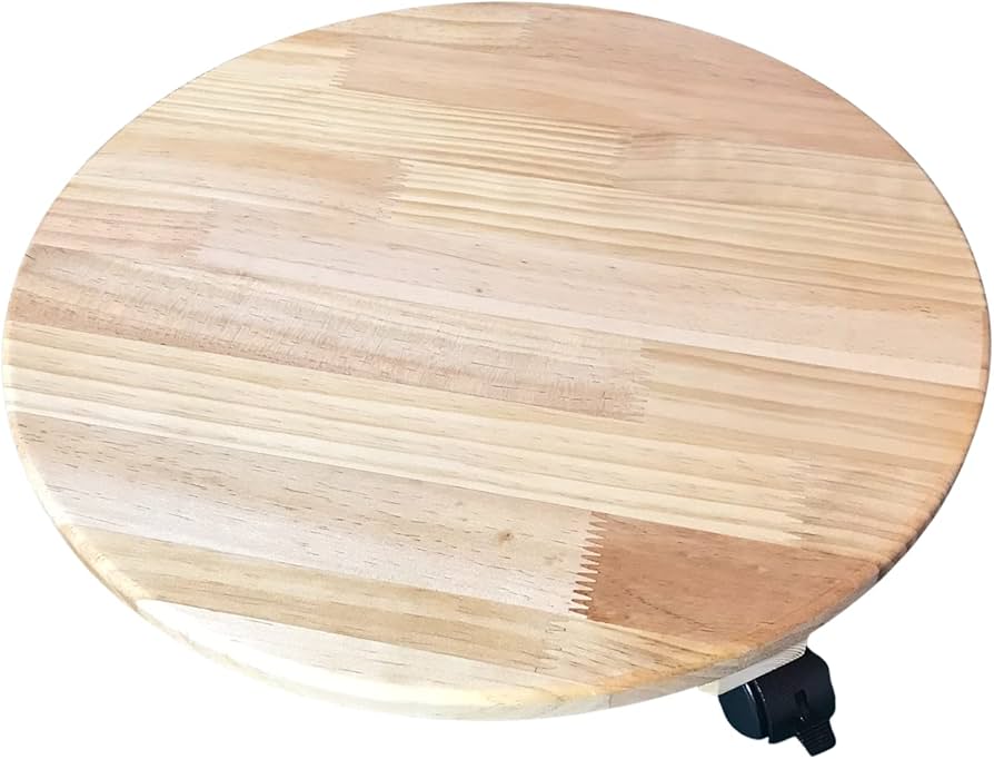 Amazon.co.jp: 円形木製ストーブ台車 直径45㎝ ウッドナチュラル