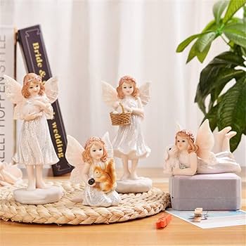 Amazon.co.jp: tonntyann 妖精 天使 オブジェ 天然樹脂 恋愛 風水