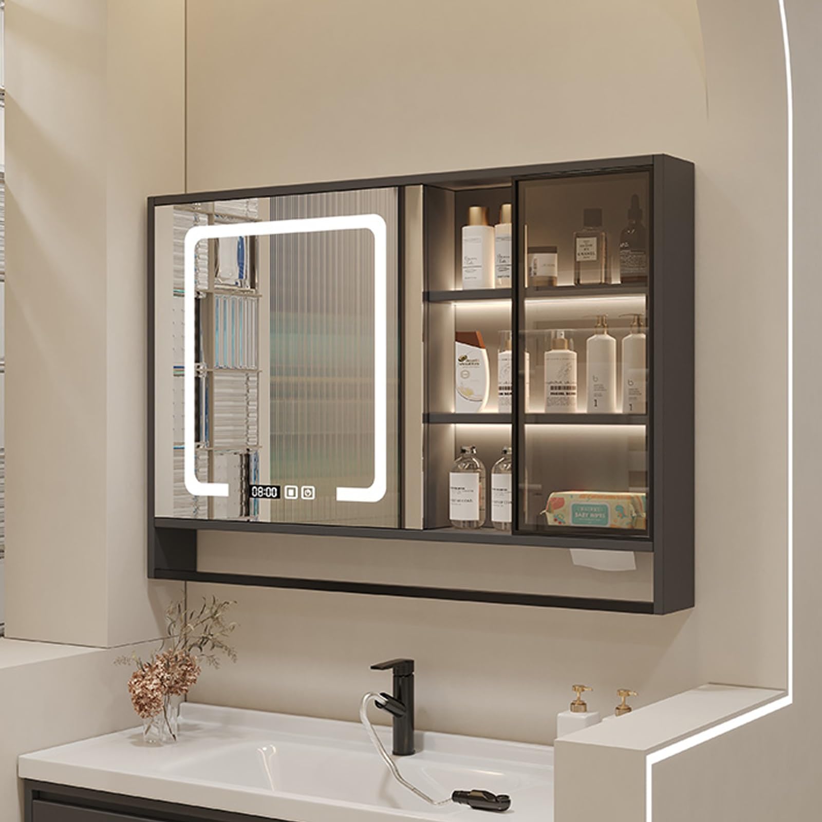 Amazon.co.jp: 洗面化粧台 ミラーキャビネット ミラーキャビネット