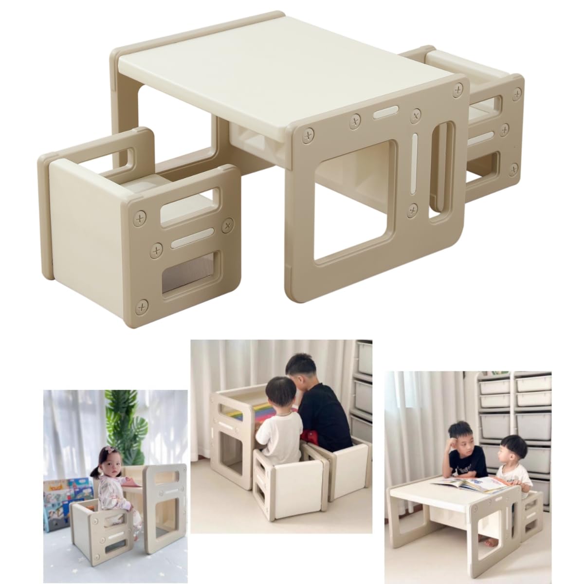 Amazon.co.jp: 子供用テーブル 3点セット 子供用椅子 1歳頃から 2歳 3