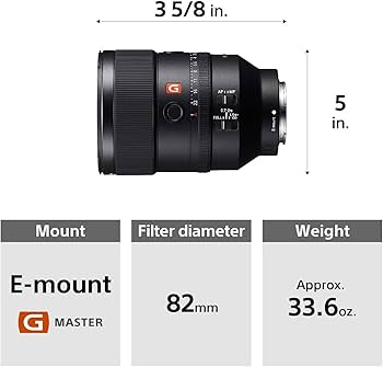 Amazon.com : Sony FE 135mm F1.8 GM (SEL135F18GM) Lens Bundle with