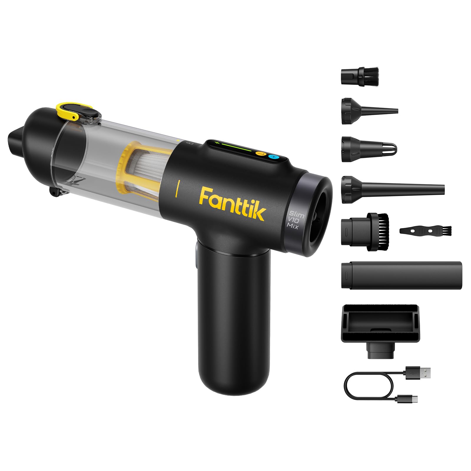 Amazon | Fanttik Slim V10 Mix ハンディクリーナー 車用掃除機