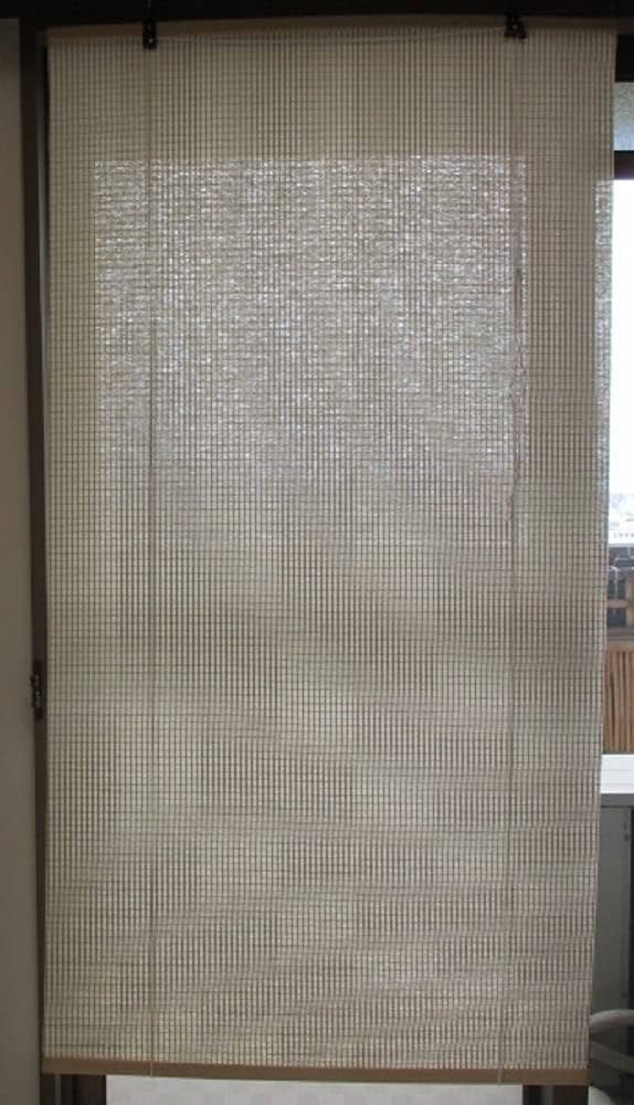 Amazon｜ロールアップ式スクリーン(紙草すだれ)ホワイト色 約幅88×丈