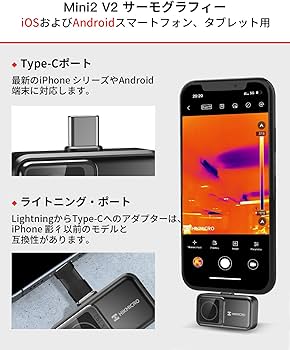 Amazon.co.jp: HIKMICRO Mini2 V2 サーモグラフィー サーマルカメラ