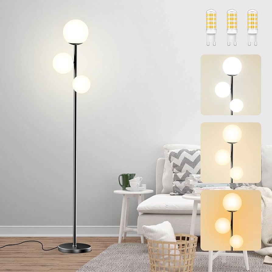 Amazon.co.jp : フロアライト フロアスタンド 3灯 間接照明 スタンド